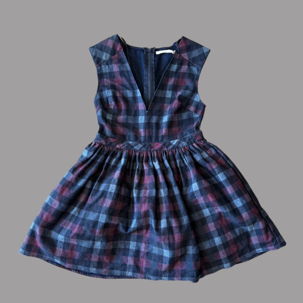 Juniors 12/14 plaid baby doll dress